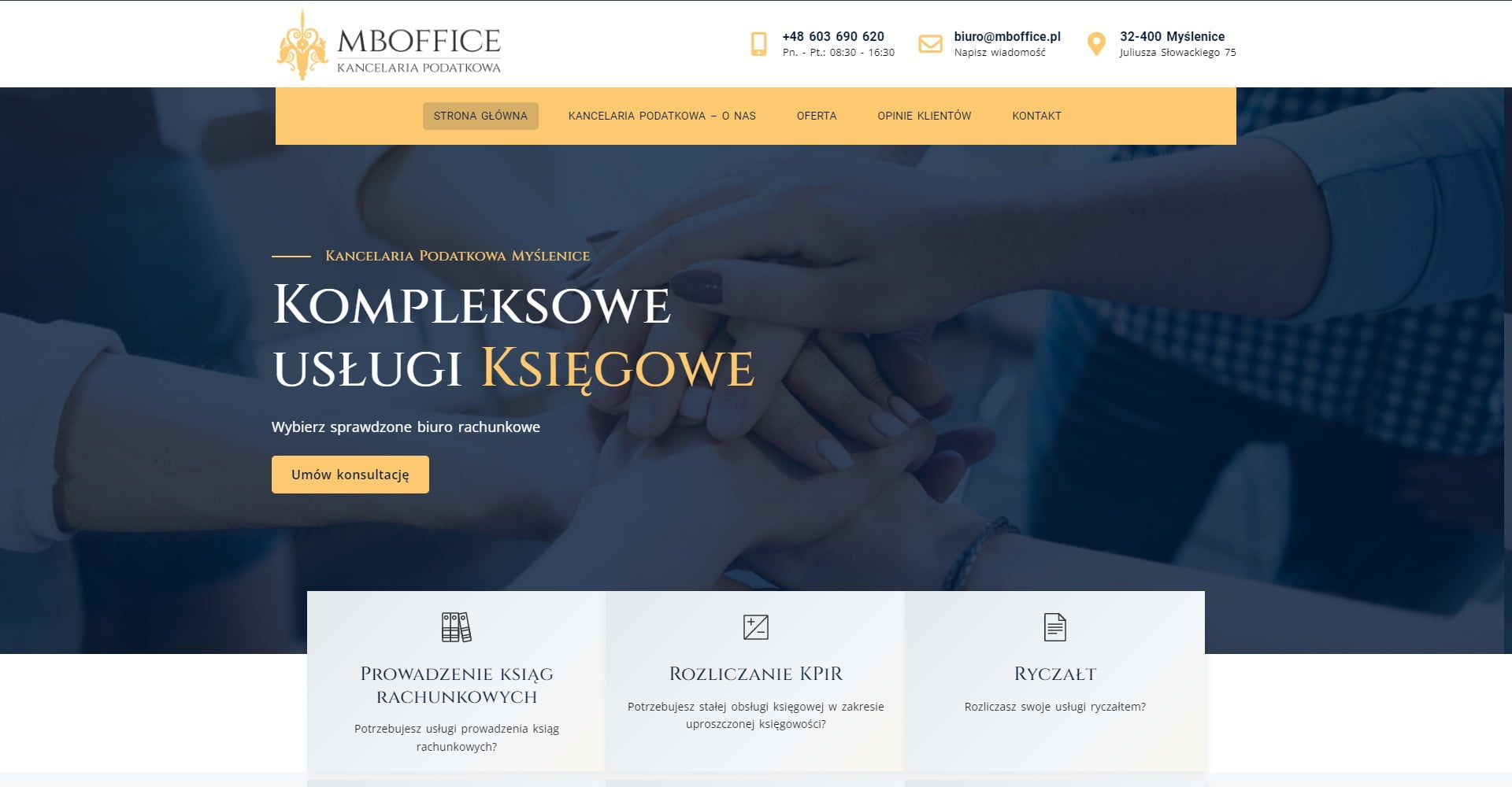 Strona internetowa biura rachunkowego