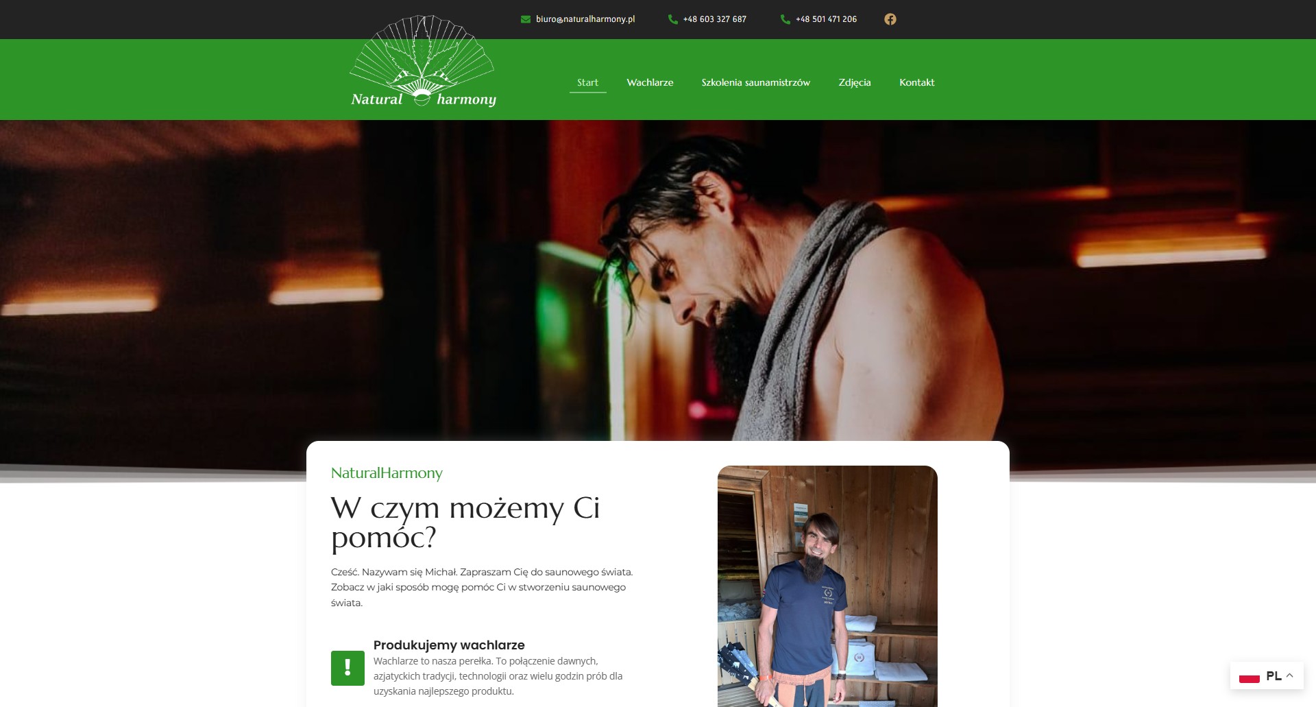 naturalharmonypl Projektowanie stron internetowych portfolio | Padre - mów obrazem
