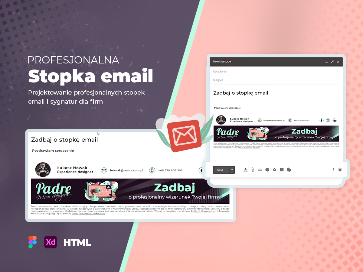 Generator stopki email - przykład