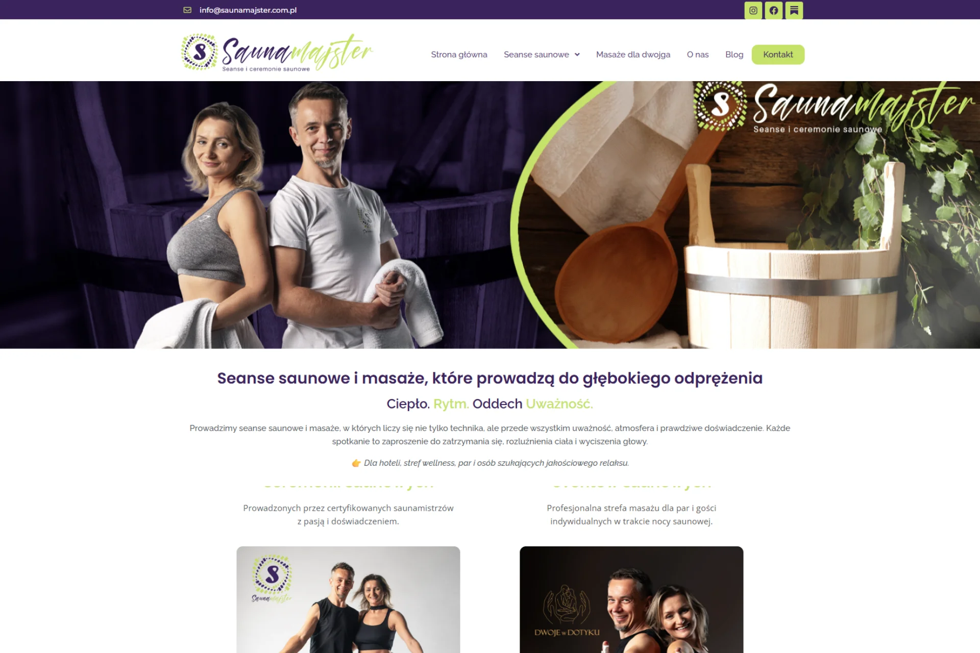 saunamajster Projektowanie stron internetowych portfolio | Padre - mów obrazem
